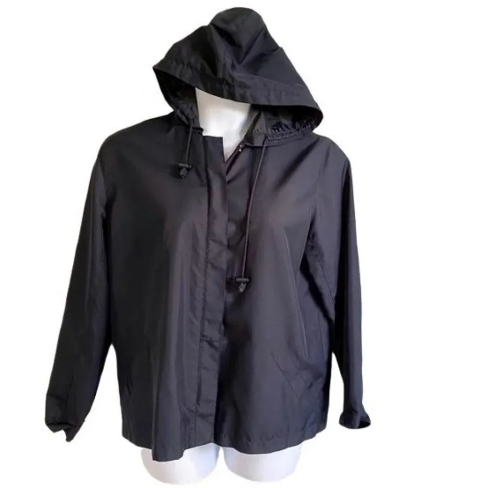 Casual Corner Annex Petite Navy Windbreak Jacket Petite Large